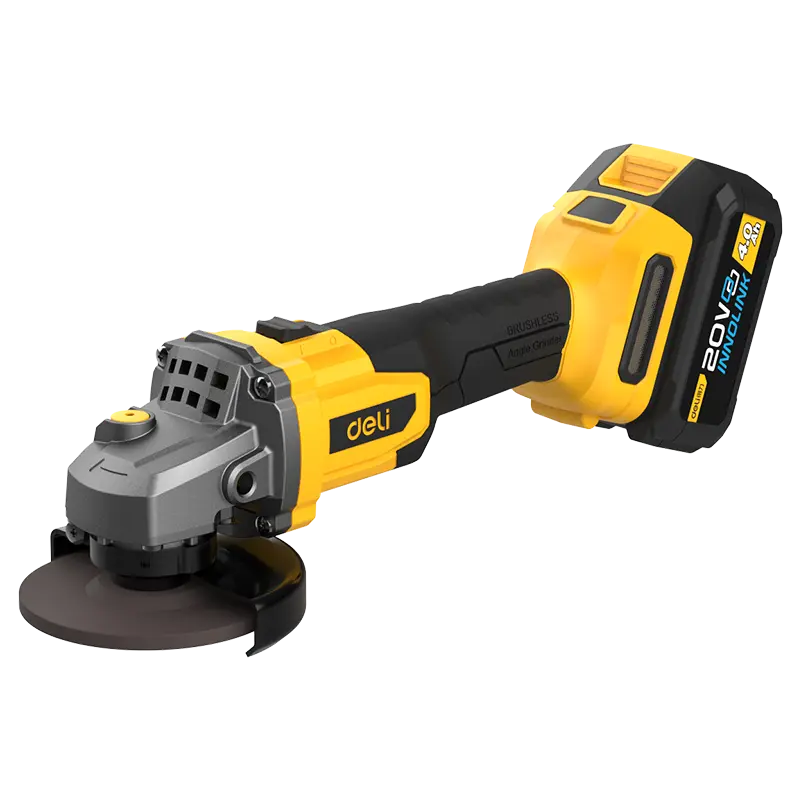 صاروخ بطارية 20 فولت 115 مم (Brushless)+ ٢ بطاريه + شاحن – موديل EDC601 – Deli Tools