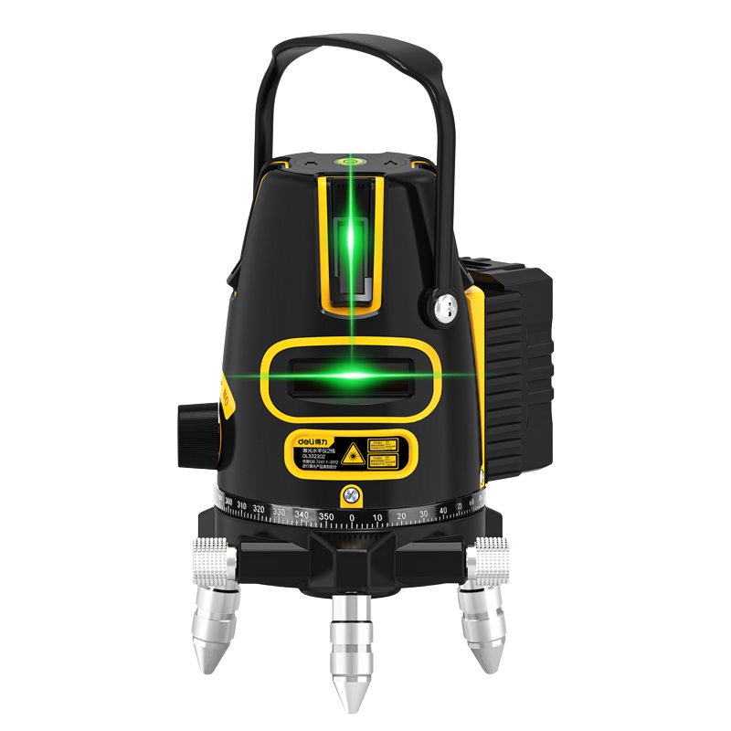 ميزان ليزر 5 خطوط أخضر للاستخدام الخارجي – موديل DL332302 – Deli Tools