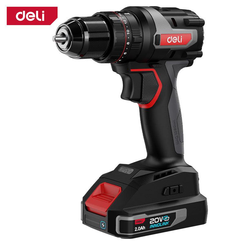 Deli DE-CZ20-2A4 20V Brushless Impact Drill – 50Nm